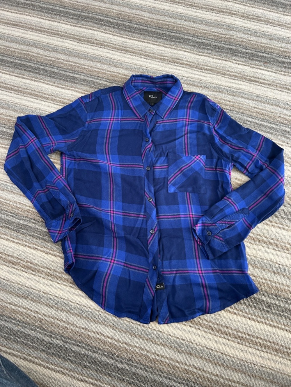 Rails Hunter Flannel Shirt - Royal Blue, Navy and Hot Pink